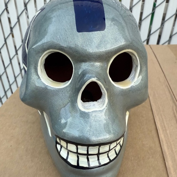 Dallas Cowboys Helmet Gray Skull Art Decor Puerto Vallarta Mexico - Picture 2 of 14